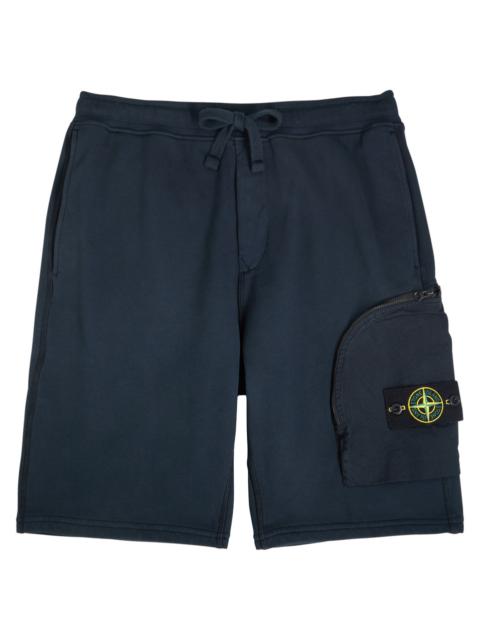 Stone Island Logo Cotton Shorts