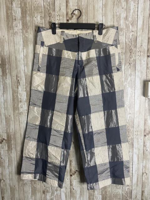 Yohji Yamamoto Yohji Yamamoto Glitter Checkered Cropped Pants