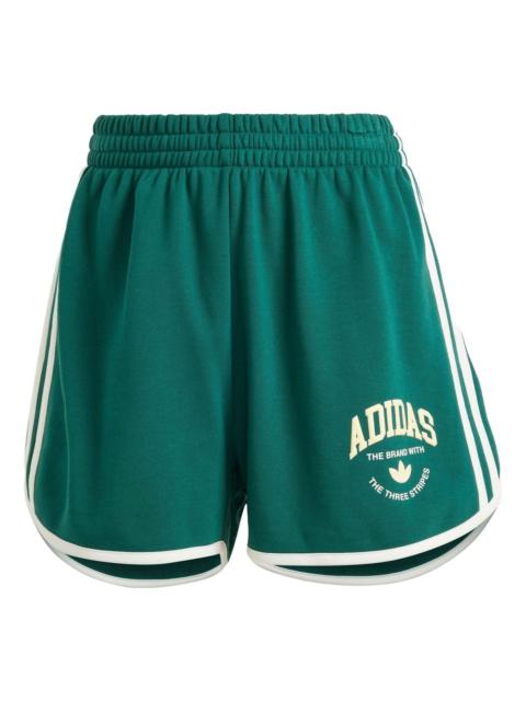 adidas (WMNS) adidas VRCT Graphic Shorts Asia Sizing 'Collegiate Green' IR6045