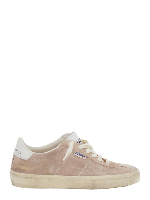 Golden Goose Golden Goose Women 'Soul-Star' Pink Low Top Sneakers With Metallic Heel Tab In Suede Woman