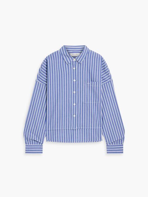 Other Designers Jo cropped striped cotton Oxford shirt