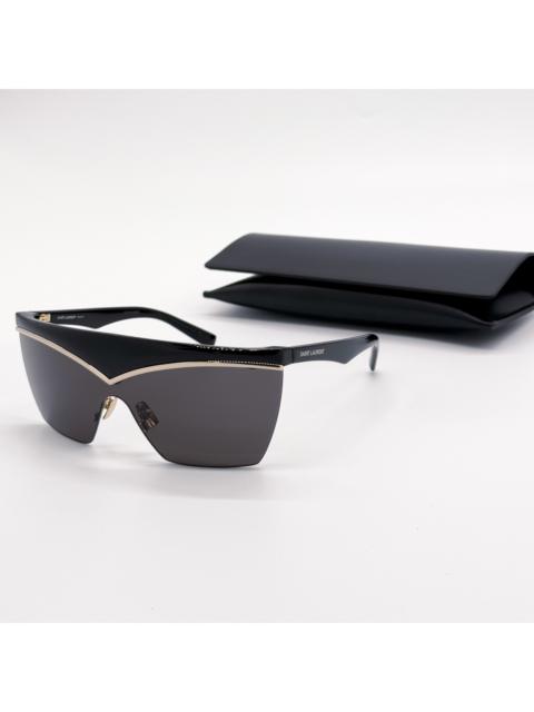 NEW SAINT LAURENT SL614 MASK 001 BLACK WOMEN SUNGLASSES