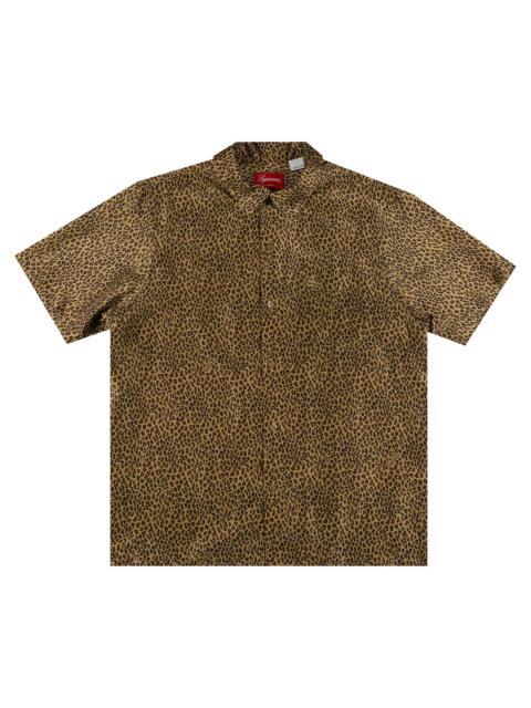 Supreme Supreme Leopard Silk Short-Sleeve Shirt 'Tan'