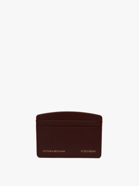 Victoria Beckham Victoria Card Holder In Burgundy Leather