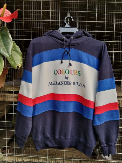 Other Designers Alexander Julian - VINTAGE COLOURS EMBROIDERY SWEATSHIRT HOODIE