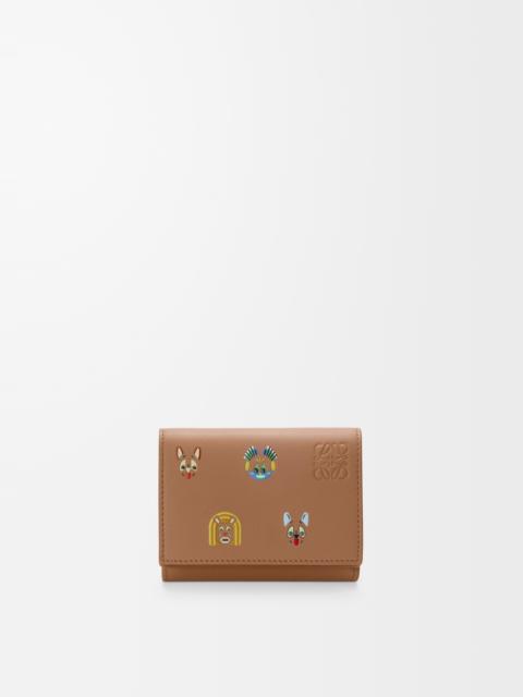 Loewe Cats trifold wallet in classic calfskin