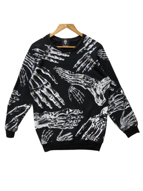 Japanese Brand - Drug honey skeleton finger fullprinted sweater
