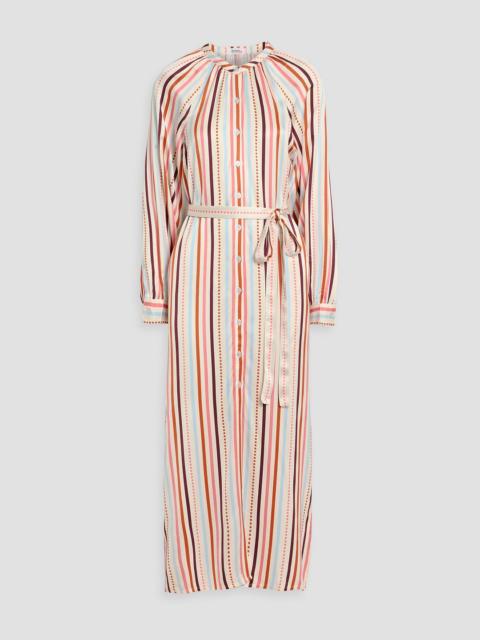 lemlem Makeda belted striped EcoVero™-blend maxi dress