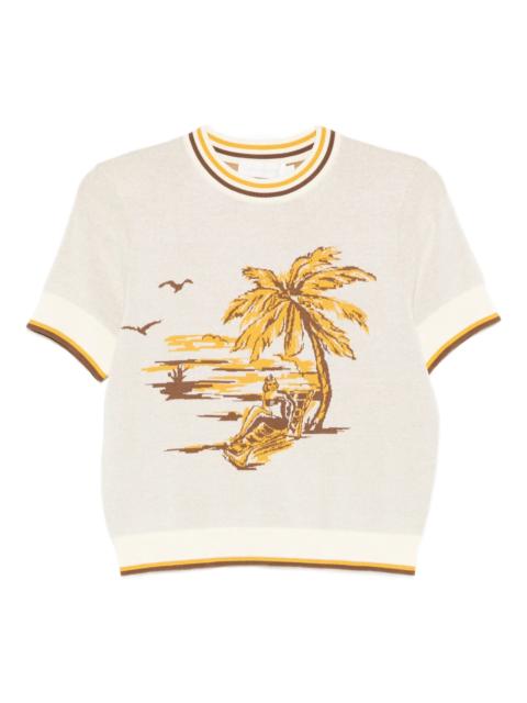 Zimmermann Daylightpam-tree  jacquard T-shirt