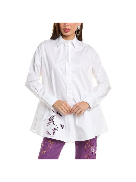 Oscar de la Renta Oscar de la Renta Gardenia Threadwork Shirt