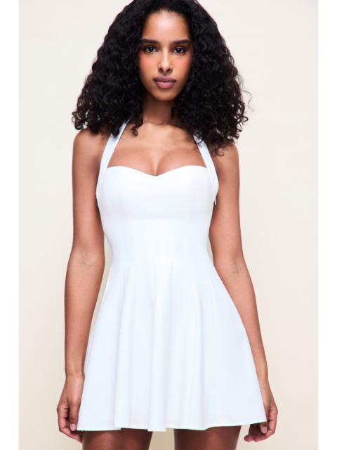 GUIZIO JULIETTE TWILL HALTER DRESS