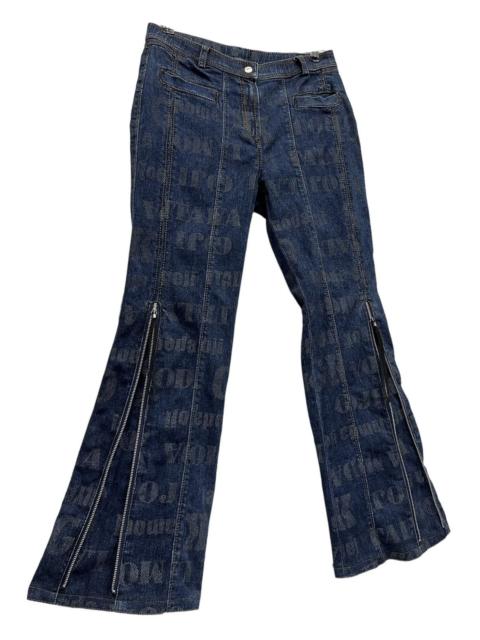Other Designers Japanese Brand × Vintage - Vintage LA MODA GOJI Monogram Stretch Denim Zipper Leg Flare