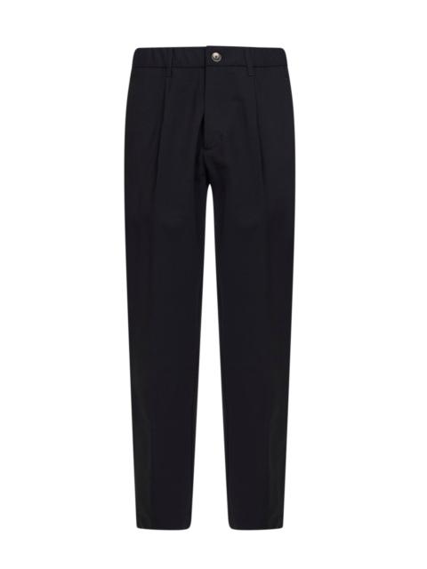 Herno Herno Men Blue Two-Way Stretch Wool Canvas Trousers