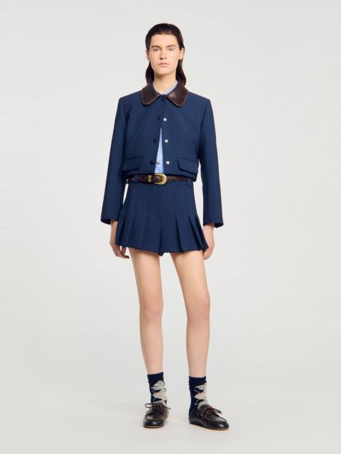 Sandro TAILORED PLEATED SHORTS
