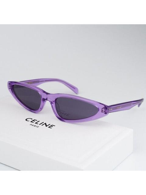 CELINE SALE! NEW Celine CL40231I 81Y Transparent Violet Geometric Women Sunglasses
