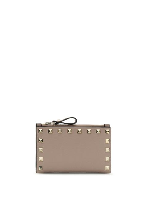 Valentino Valentino Garavani Rockstud Zip Card Holder Poudre