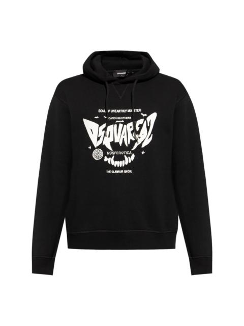 DSQUARED2 logo-print cotton hoodie