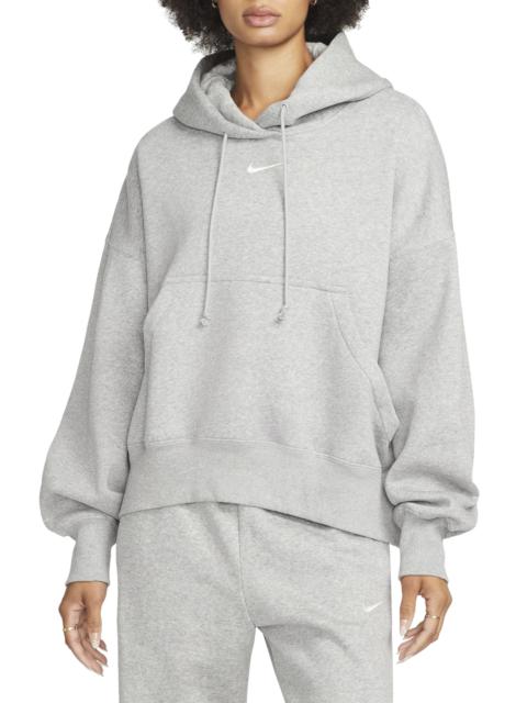 Nike Nike Sportswear Phoenix Fleece Pullover Hoodie in Dark Grey Heather/Sail at Nordstrom