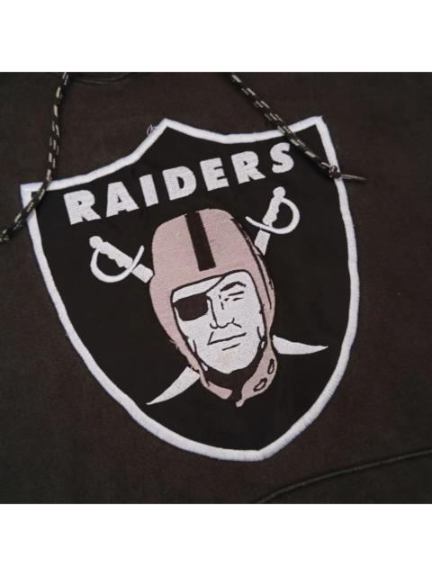 Other Designers Vintage - NFL Raiders 🏈 VTG 90s hoodie BIG LOGO & Embroidered 💥