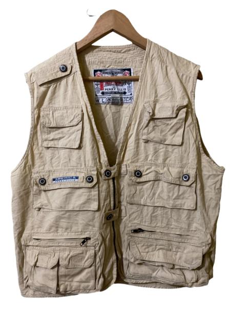 Other Designers Outdoor Life - Vintage Perry Ellis Fishing Multiple Pocket Tectical Vest