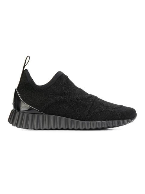FERRAGAMO Salvatore Ferragamo Wavy Sole Low-top Sneakers In Black