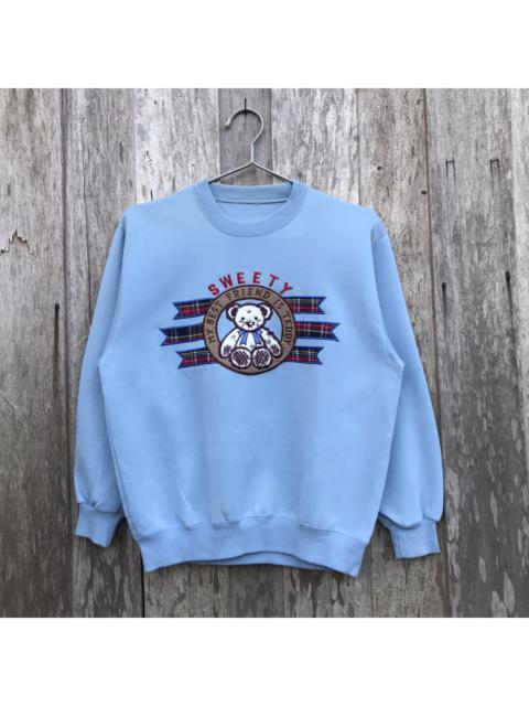Other Designers Vintage - Vintage Sweety Teddy Animated Sweatshirt Embroidery
