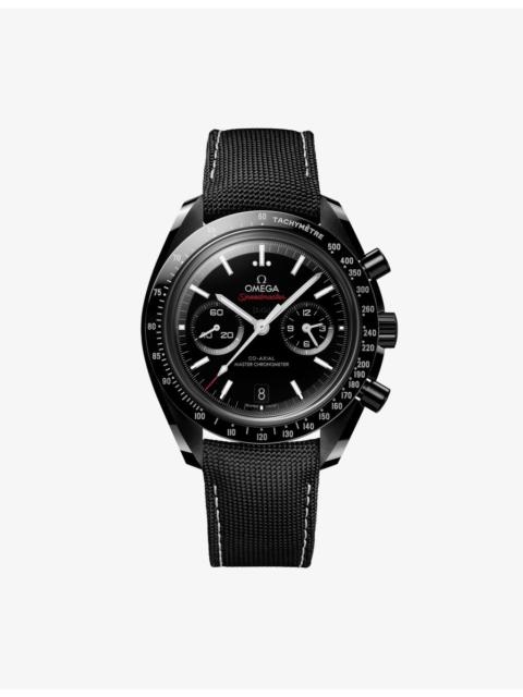 OMEGA Speedmaster Dark Side of the Moon Ceramic Fabric Strap Watch 44.25mm