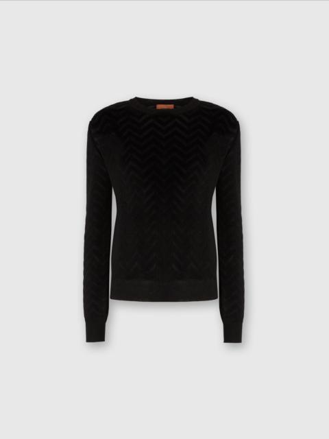 Missoni Tone-on-tone chevron crewneck sweater