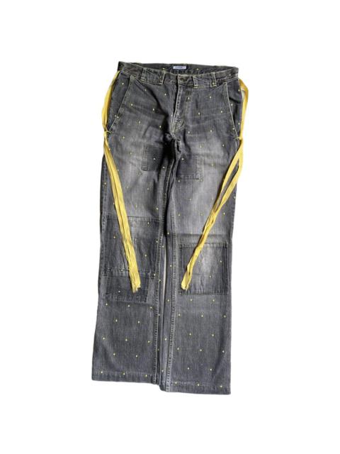 UNDERCOVER SS02 Illusion Of Haze Diamond Embroidered Denim