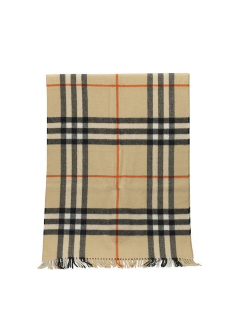Burberry Burberry Check Fringed Scarf Beige Women