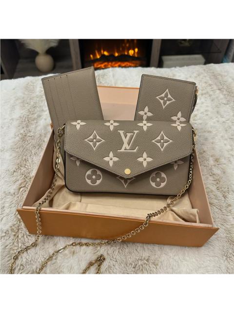 Louis Vuitton Felicie Pochette Bicolor Monogram Empreinte Leather