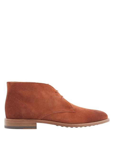 Tods Men's Oak Velvety Suede Desert Boots