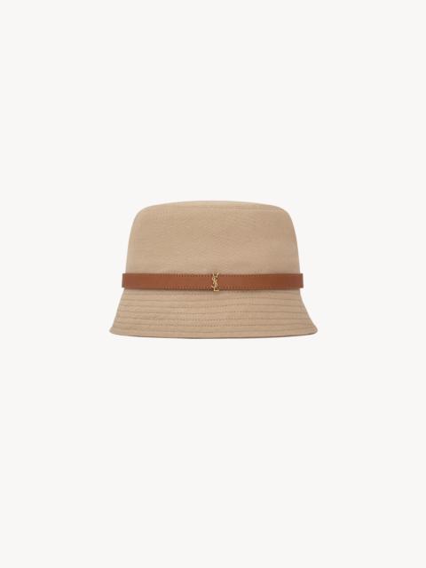 SAINT LAURENT cassandre bucket hat in canvas