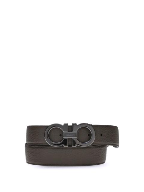 FERRAGAMO Ferragamo Reversible Gancini Belt Concrete
