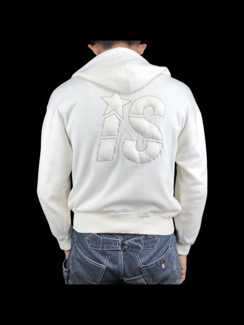 ISSEY MIYAKE Vintage IS Star Issey Miyake Sports Tsumori Chisato Big Logo Back Hit Cream Zip Sweatshirt Hoodies S