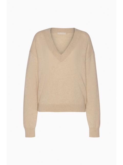 ULLA JOHNSON Ryla Cashmere V–Neck Pullover
