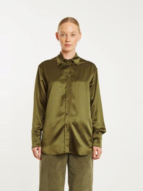 SPRWMN MOSS SILK SLIM BUTTON DOWN