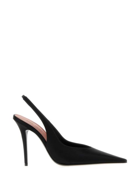Amina Muaddi Amina Muaddi Women Black Satin Anok Pumps