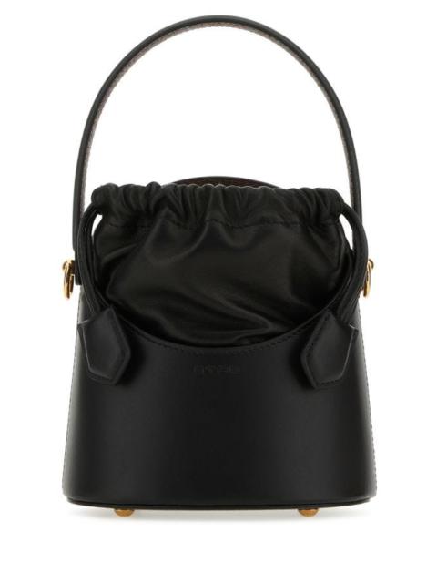Etro Woman Black Leather Saturno Mini Bucket Bag