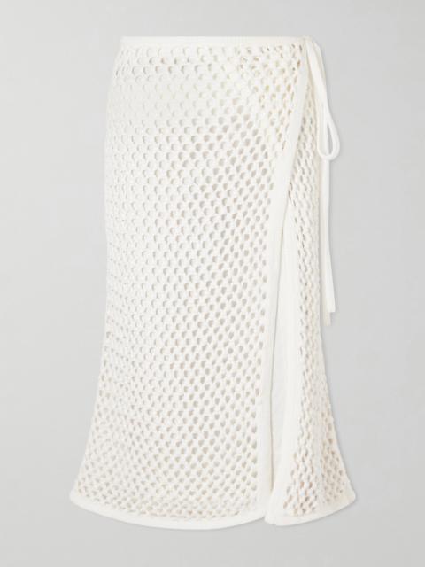diotima Bonaire Crocheted Cotton-blend Midi Skirt