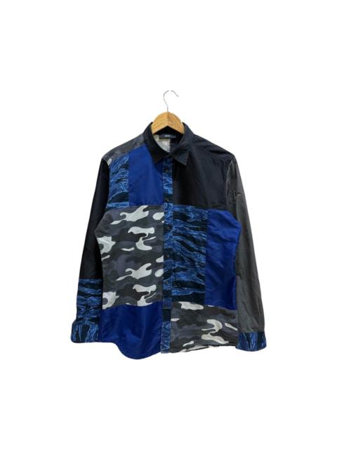 Diesel DIESEL PATCHWORK CAMO DESIGN STYLE BUTTON UP SHIRT