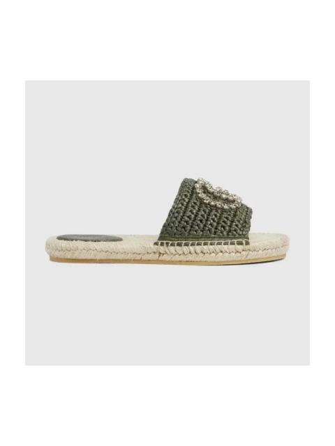 GUCCI Gucci Crystal Interlocking G Espadrilles