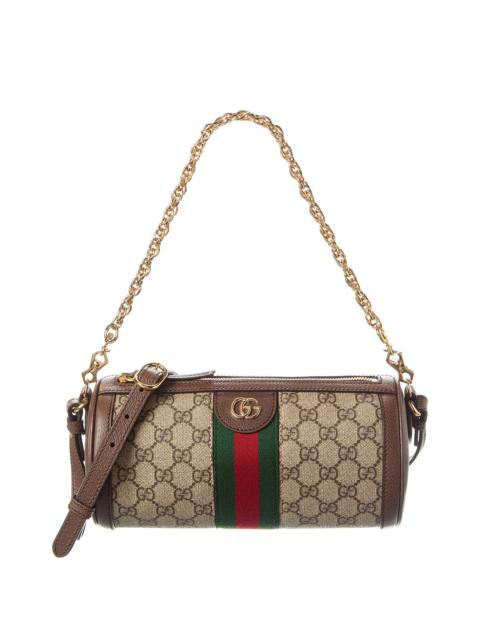 GUCCI Gucci Ophidia Small GG Supreme Canvas & Leather Shoulder Bag
