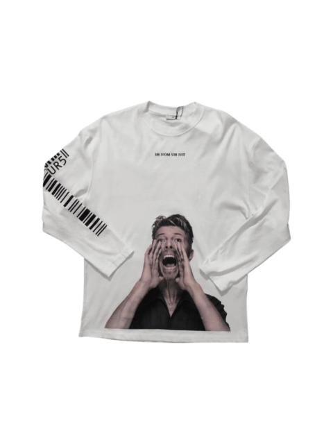 David Bowie scream loud bar code long sleeve tee