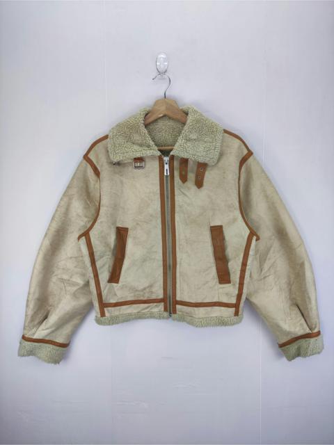 Other Designers Vintage Sly Moleskin Jacket Lining Sherpa Zipper