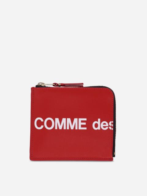 Comme Des Garçons Huge Logo Zip Around Wallet Red