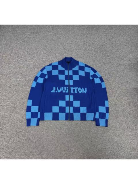 Louis Vuitton Louis Vuitton SS22 Damier Logo Zip Knit Sweater