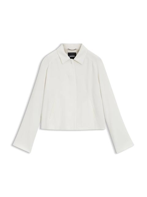 BOSS CREPE BLAZER WITH CONCEALED CLOSURE