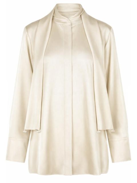 Jil Sander "132" SATIN SHIRT WITH BOW