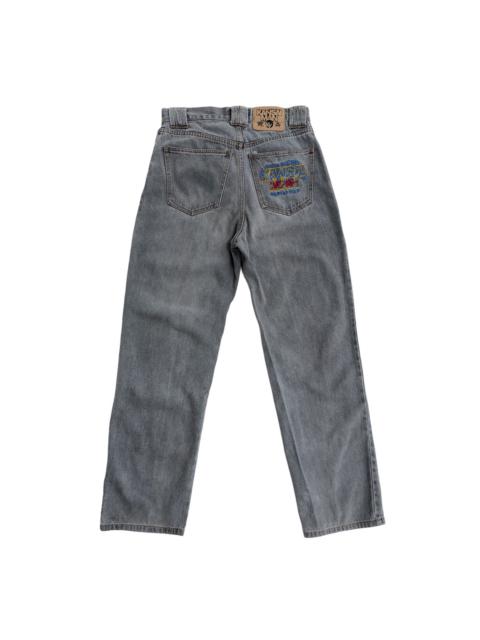 Other Designers Kansai Yamamoto - Kansai Yamamoto Distressed Jeans Back Embroidered Logo